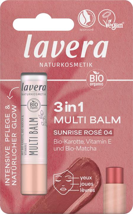Produktbild Lavera Multi Balm 3in1 Sunrise Ros 4.9g (Lippenbalsam)