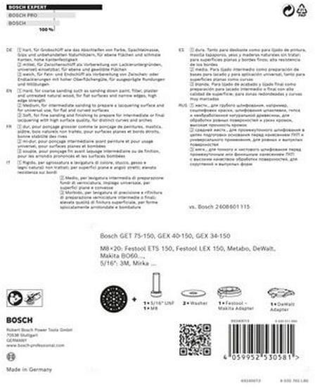 Actual product image Bosch Professional Zubehör EXPERT Multihole universal backing pad, 150 mm, hard (Hard)