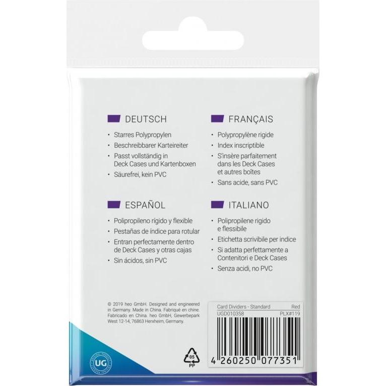 Thumbnail - Ultimate Guard Kartentrenner Standardgrösse Rot 10