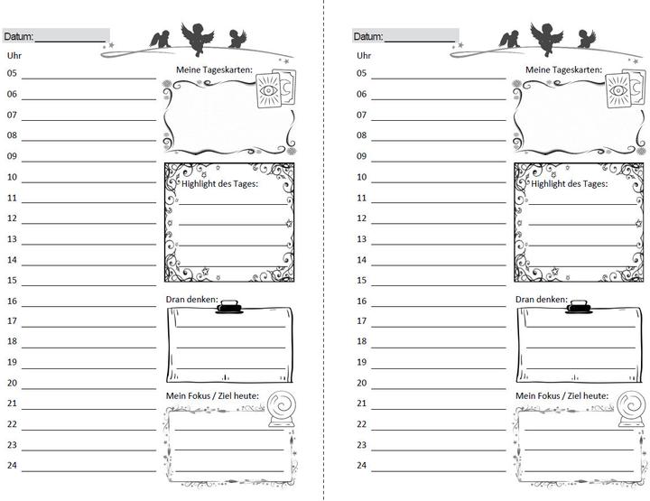 Image du produit Agenda journalier non daté A5 pour le tirage des cartes journalières et les rendez-vous (A5, 1 jour / 1 page)