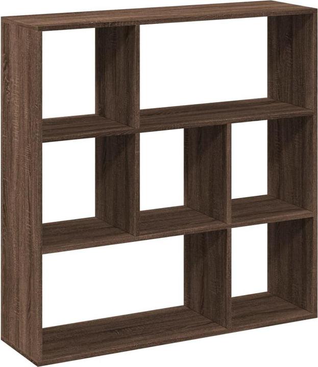 vidaXL Raumteiler Bücherregal Standregal Büroregal Regal Braun Eichen-Optik (102 x 29 x 103.5 cm)