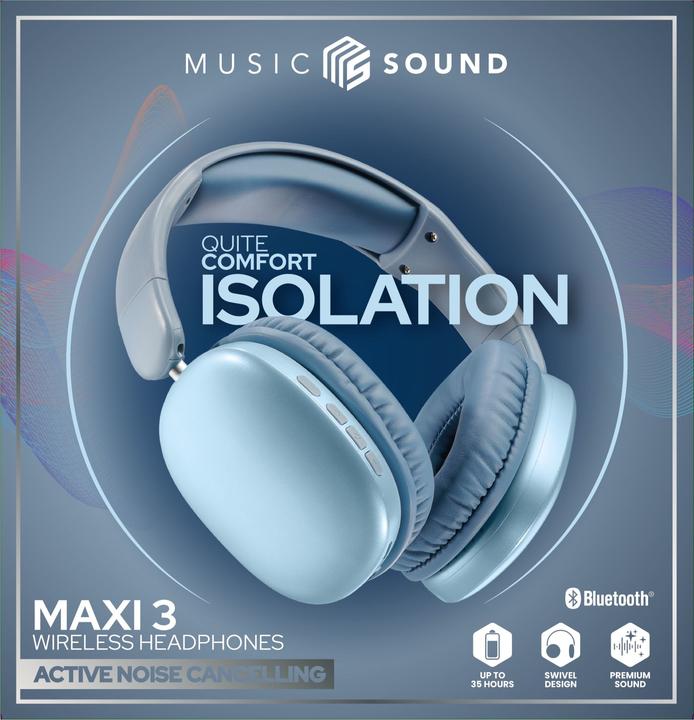Produktbild Cellularline Music & Sound Bluetooth Headphone MAXI 3 (35 h, Kabelgebunden, Kabellos)