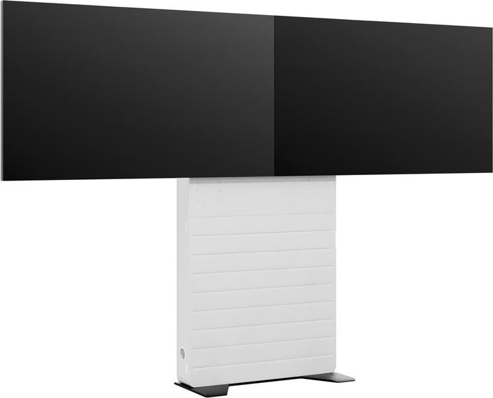 Produktbild Hagor Medienm?bel 900x800mm wei?/sch 2x75kg/2x65-75"/freistehend (75 kg)