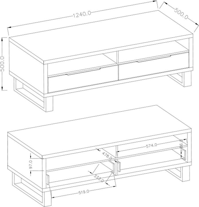 Image du produit Helvetia Möbel Hall (124 x 50 x 50 cm)