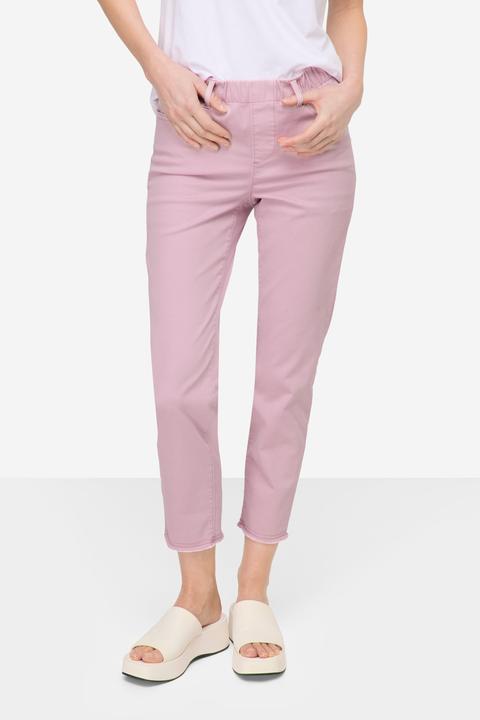 Actual product image Laurasøn 7/8 Slim Pants Slim Fit Fringe Hem Recycled Polyester (44)