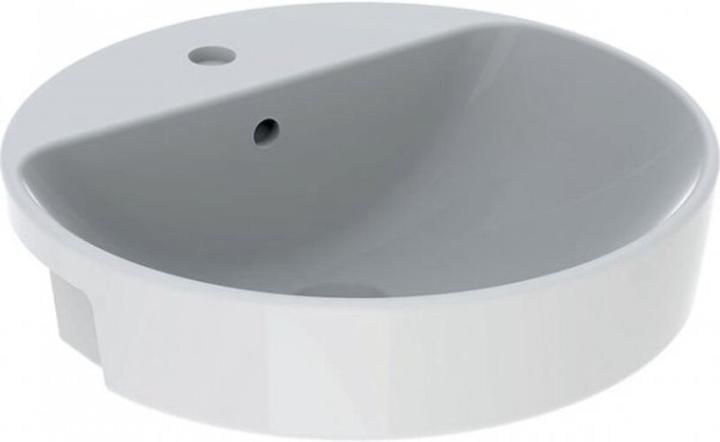 Produktbild Geberit Keramag VariForm Halbeinbauwaschtisch rund, 500mm, mit Hahnloch, mit Überlauf (500 mm, 500 mm)