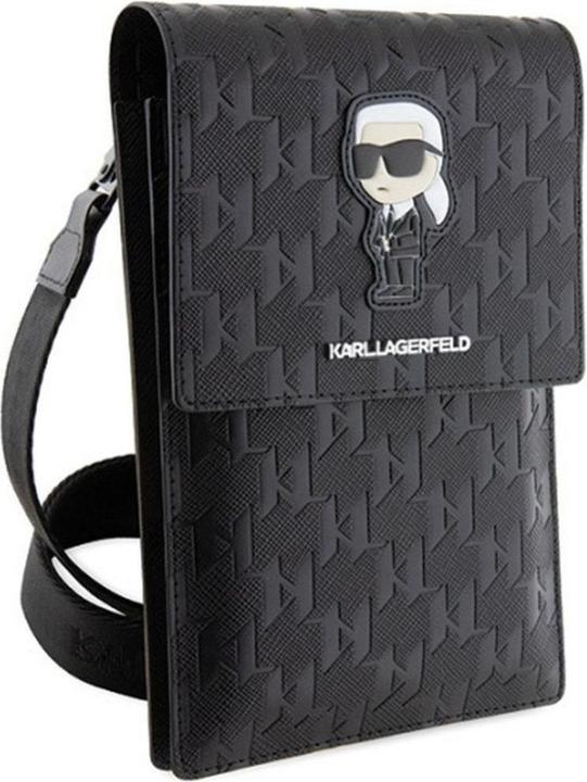 Actual product image Karl Lagerfeld Torebka KLWBSAKHPKK czarny/black Saffiano Monogram Ikonik