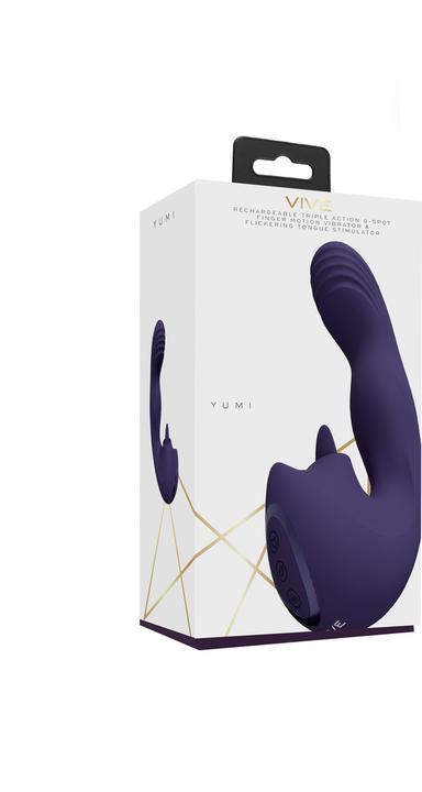 Shots Yumi - Rechargeable Triple Motor - G-Spot Finger Motion Vibrator and Flickering Tongue Stimul