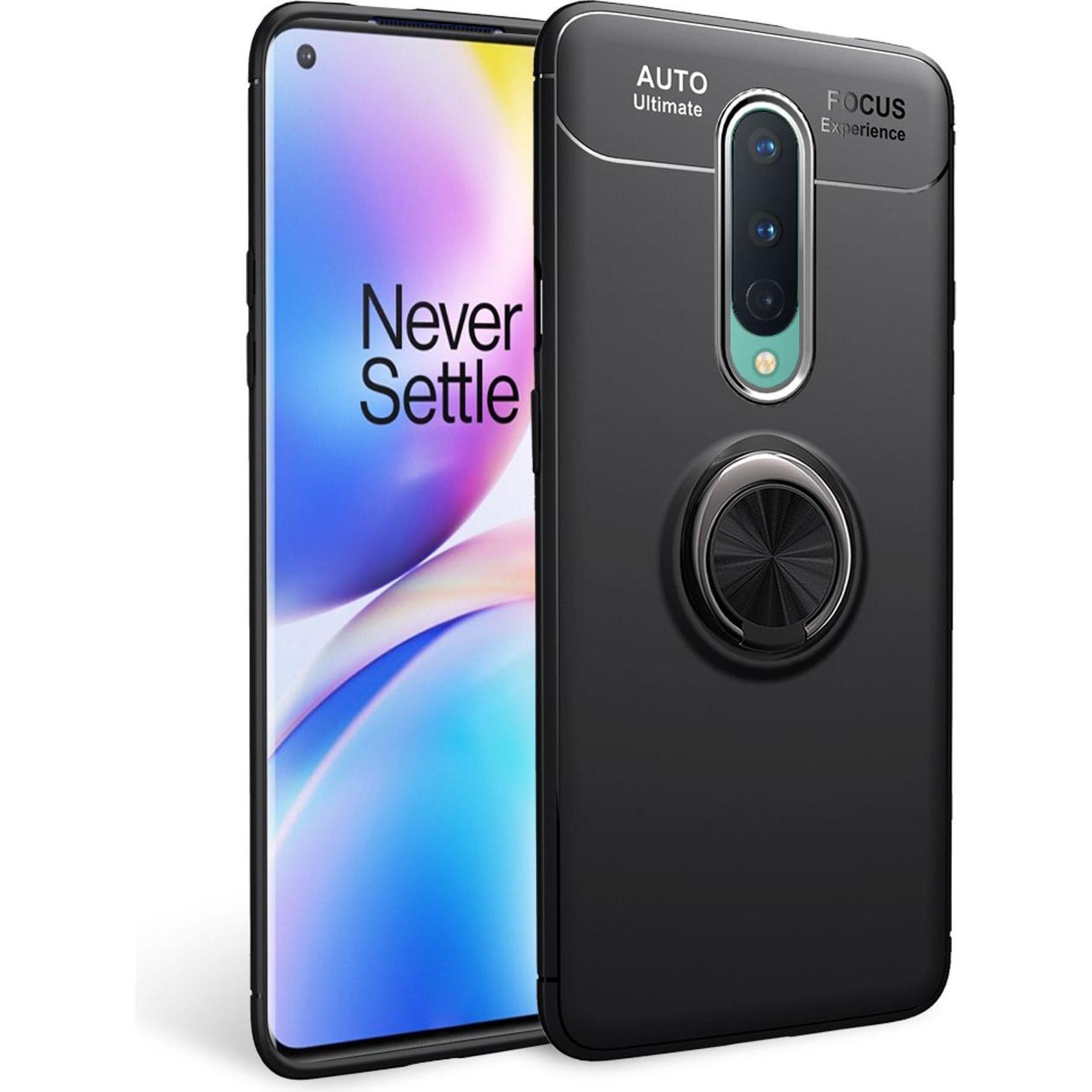 Nalia Ring Handyhülle (Oneplus 8), Smartphone Hülle, Schwarz