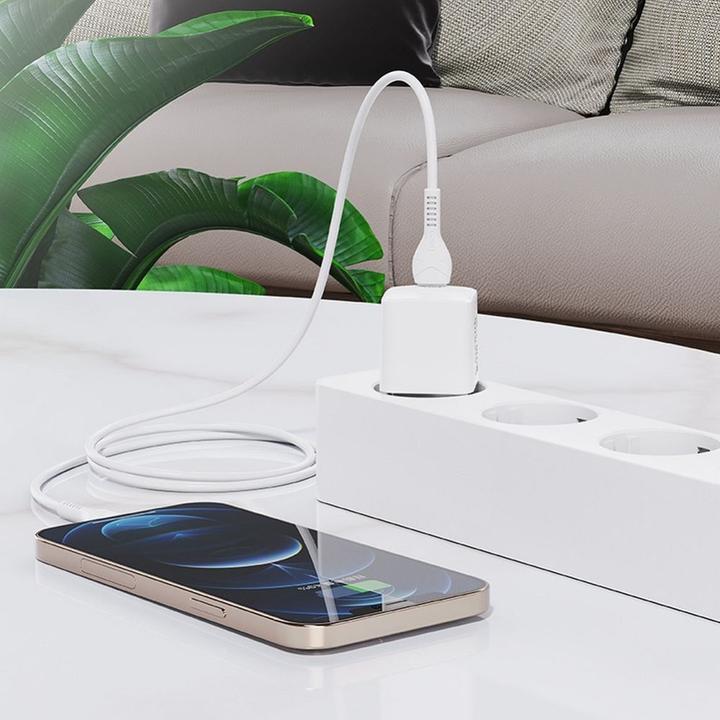Image du produit Hoco Adapter travel charger Type C PD 20W N10 white (20 W, 1 portion)