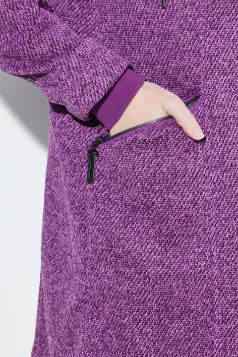Immagine prodotto Ulla Popken Giacca in maglia e pile con cappuccio, tasche con zip e cerniera a cursore doppio (58)