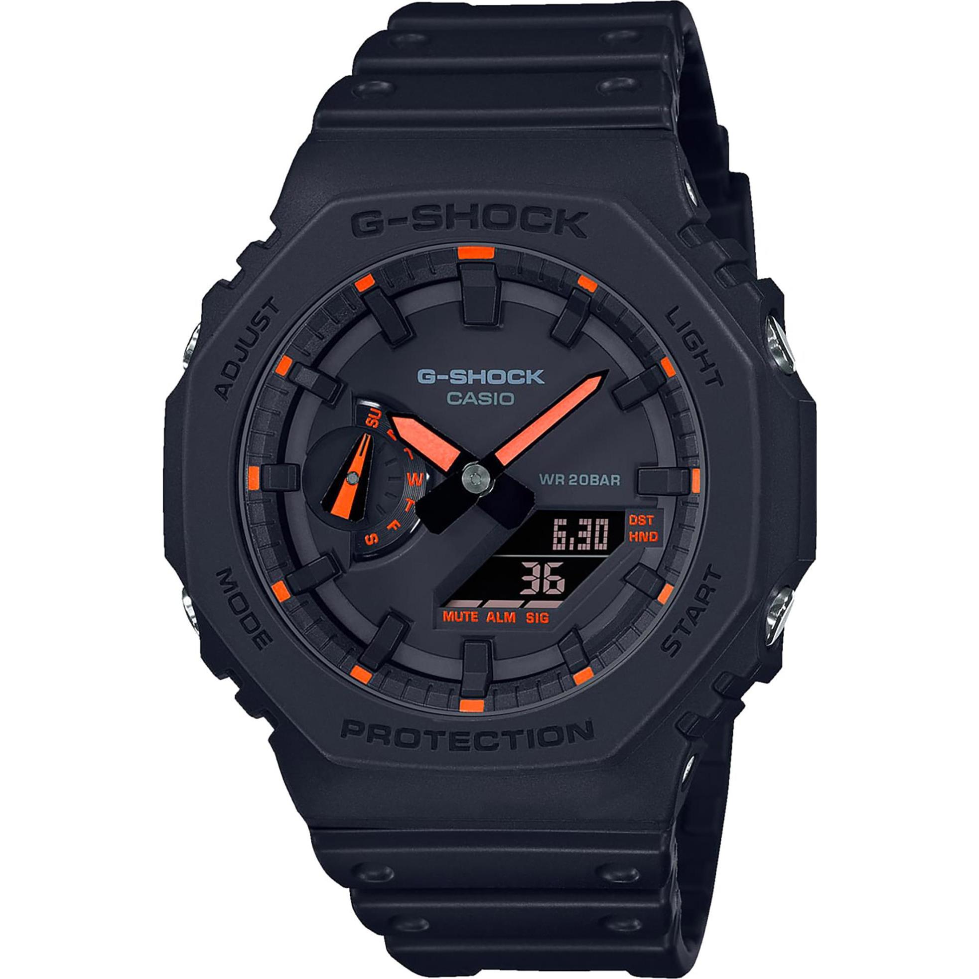 G-Shock, Armbanduhr, Classic, Schwarz, (Chronograph, 45.40 mm)