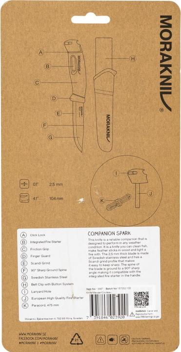 Image du produit Morakniv Étincelle de compagnon (10.40 cm)