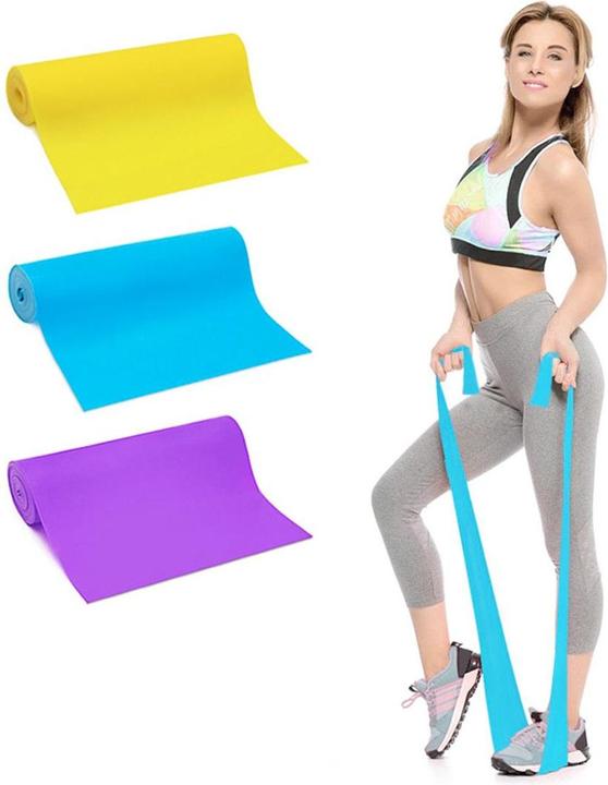 Produktbild König Design 3er-Set Fitnessband Gymnastikband Widerstandsband wie Theraband Yoga 200 x 15 cm (Leicht, Mittel)