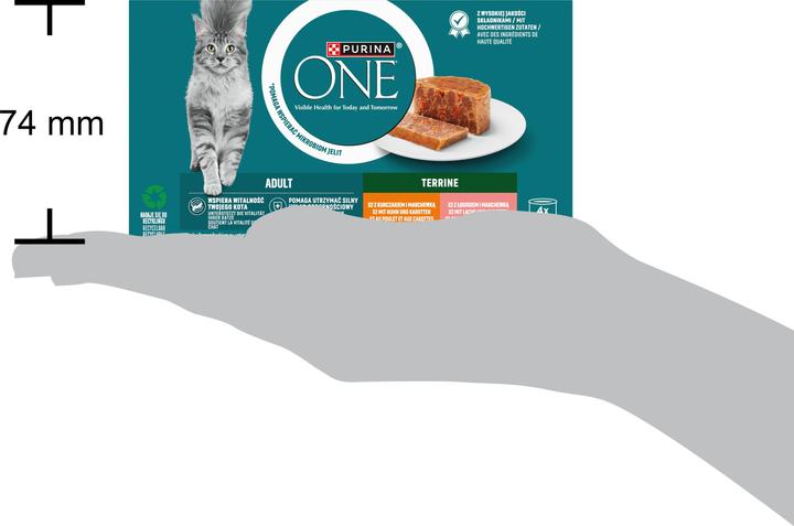 Produktbild Purina ONE Adult Terrine Mit Huhn Und Karotten, Mit Lachs Und Karotten (Adult, 4 Stk., 340 g)