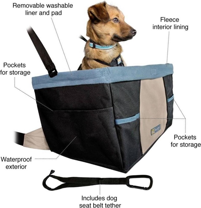 Actual product image Kurgo Rover Booster Seat car seat (Dog, Can be opened completely, Washable, Reflectors, Machine washable)