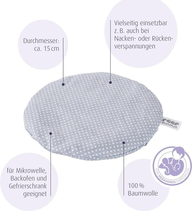 Immagine prodotto Reer Cuscino 2in1 per l'allattamento ai semi d'uva (15 x 15 cm)