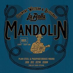 La Bella 880 L Mandolino Bronzo 009/036 (Mandolino), Corde per strumenti