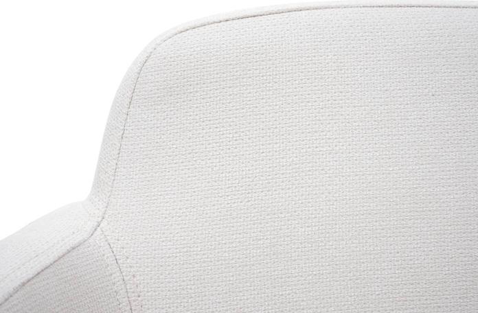 Immagine prodotto Mendler Set di 6 sedie da pranzo HWC-L13, con braccioli, tessuto/metallo - bianco panna