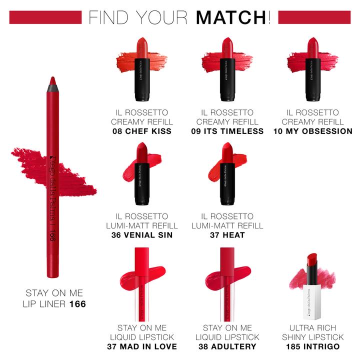 Produktbild Diego dalla Palma Stay On Me Lip Liner Wp 166 Red (166 Red)
