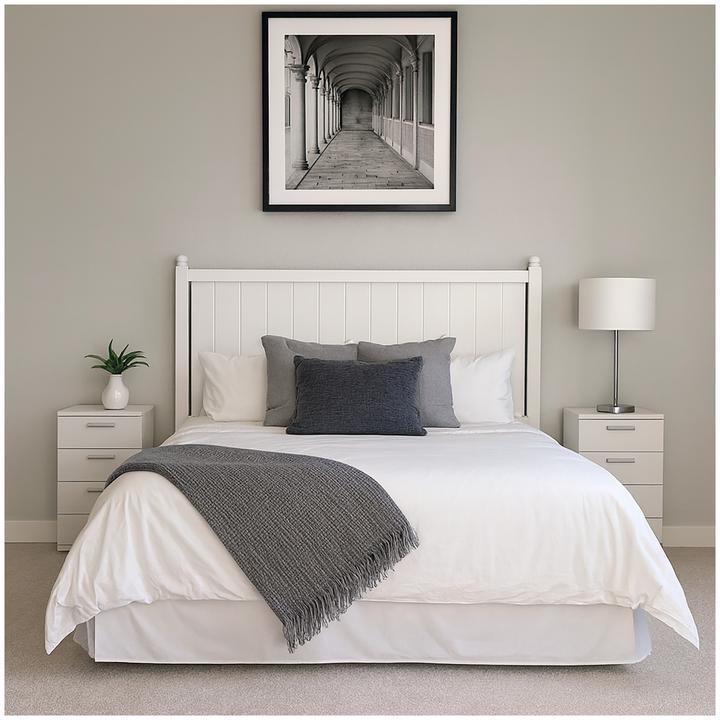 Produktbild HTI-Living Nachtkommode 4 Schubladen Nina Sonoma Weiss 2er-Set (45 x 38 x 70 cm)