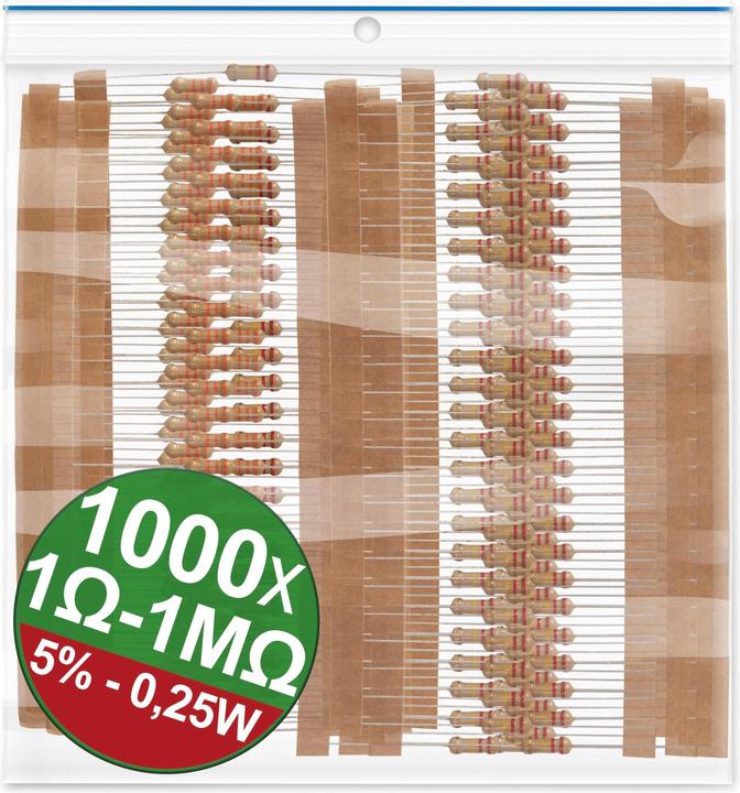 Actual product image Quadrios 22P060 Carbon film resistor assortment axial leaded 0.25 W 5 % 1 set
