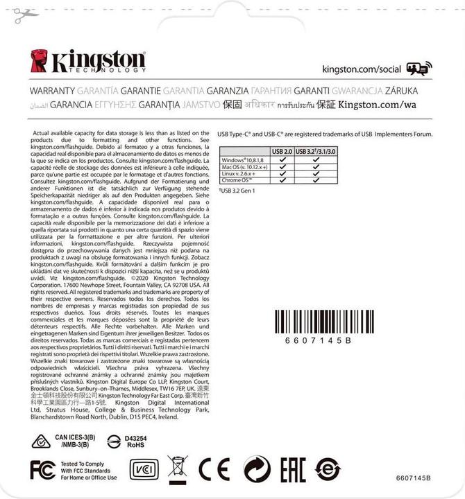 Actual product image Kingston DataTraveler 70 (256 GB, USB-C)