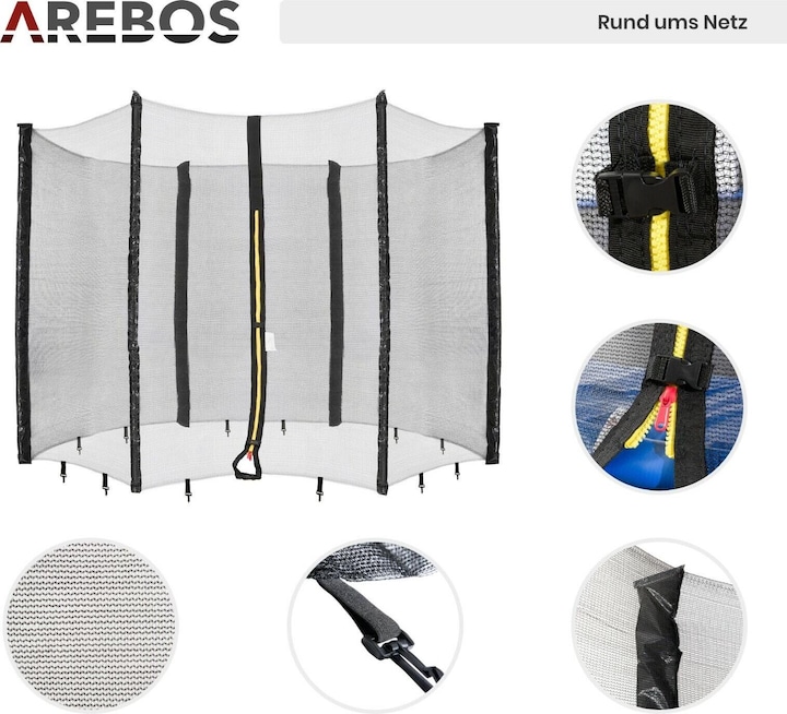 Immagine prodotto Arebos Copertura del bordo del trampolino e rete di sicurezza