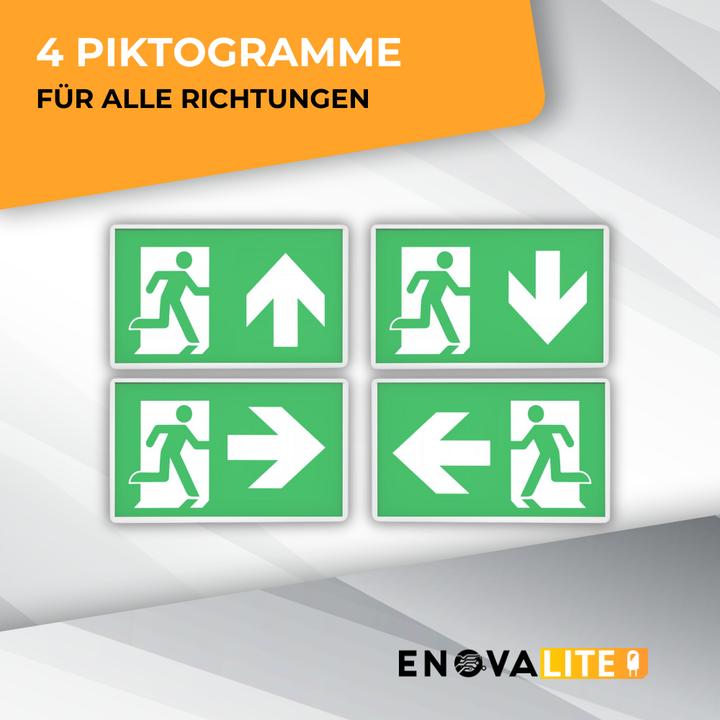 Actual product image Enovalite LED escape route light, 8 h emergency light