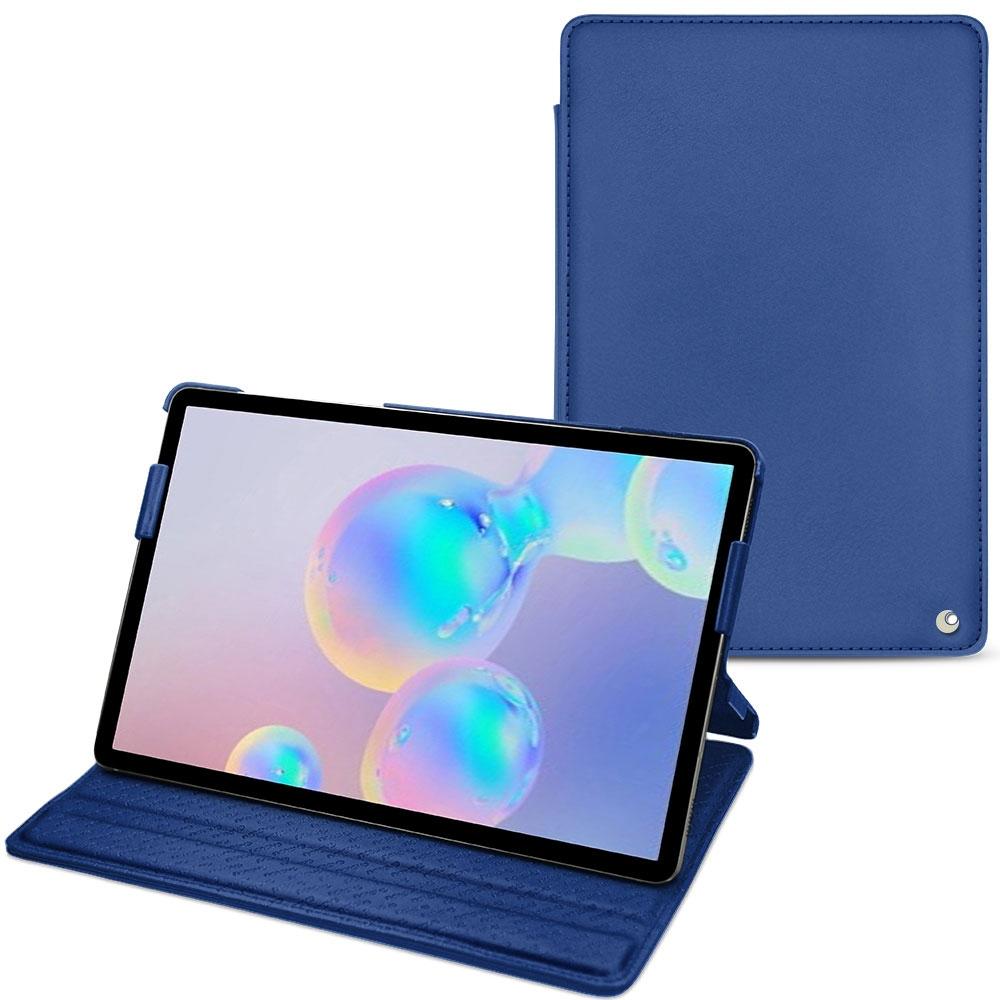 Noreve Lederschutzhülle horizontal (Galaxy Tab S6), Tablet Hülle, Blau