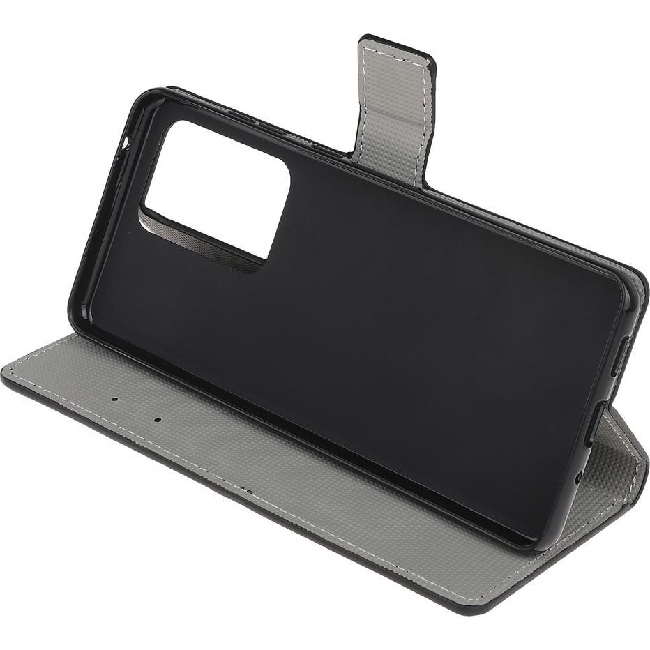 Thumbnail - Cover-Discount Galaxy S21 Ultra - Leder Hülle Don't Touch Katze (Samsung Galaxy S21 Ultra), Smartphone Hülle, Schwarz