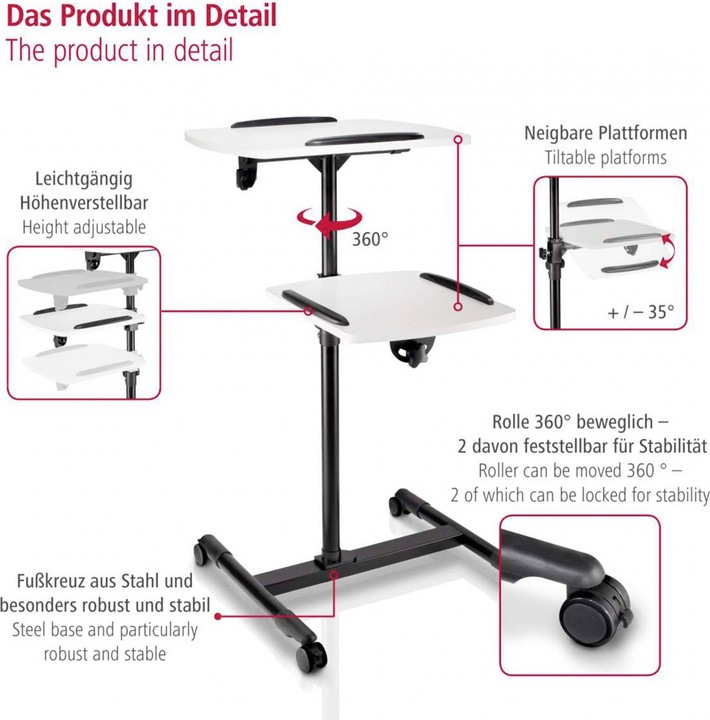Actual product image Hama Beamer table with 2 levels (Ground)