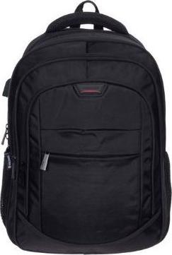 Produktbild Uni Cross Unicross Track Black Laptop Backpack With USB And Padded Compartment 45x30x25cm