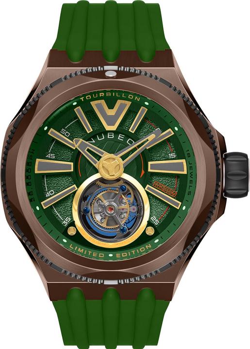 Actual product image Nubeo NB-6075-0B Men's Messenger Tourbillon Limited 52mm 10ATM