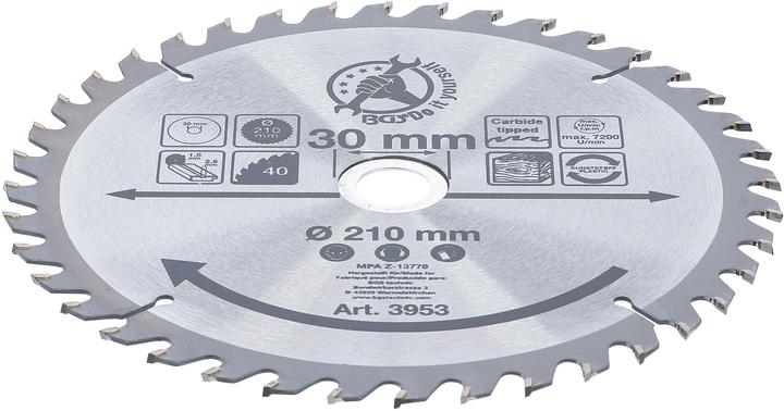 Produktbild BGS Hartmetall-Kreissägeblatt Ø 210 x 30 x 2,6 mm 40 Zähne