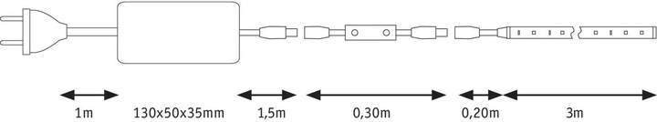 Image du produit Paulmann SimpLED (Blanc neutre, 300 cm, Intérieur)