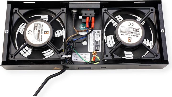 Image du produit Roline fan unit 2 fans for 19-inch wall-mounted enclosures black