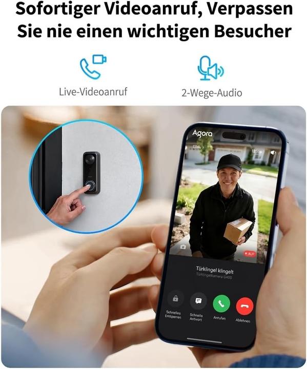 Produktbild Aqara Türklingel-Kamera G400 mit Chime und 2K HD (WLAN)