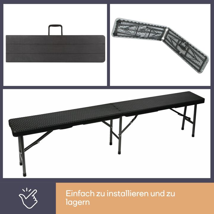 Image du produit Perel Banc pliant RattanOptik