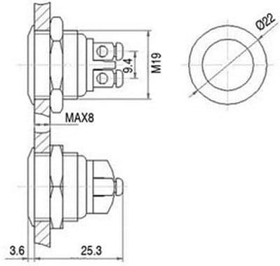 Produktbild Velleman Flat Stainless Steel Push Button Spst 1No