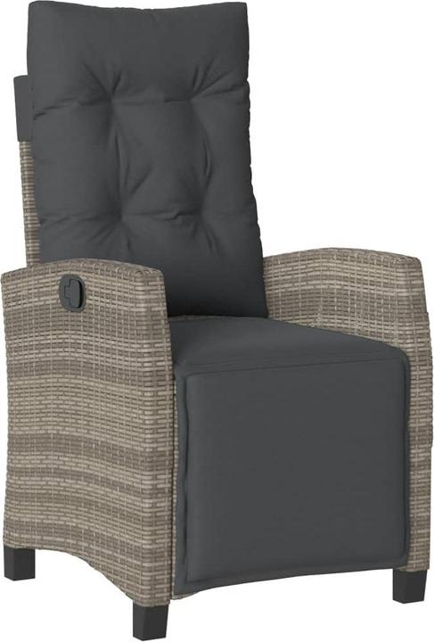 Actual product image vidaXL Garden furniture dining set garden set seating group 7 pcs. black poly rattan (190 cm)