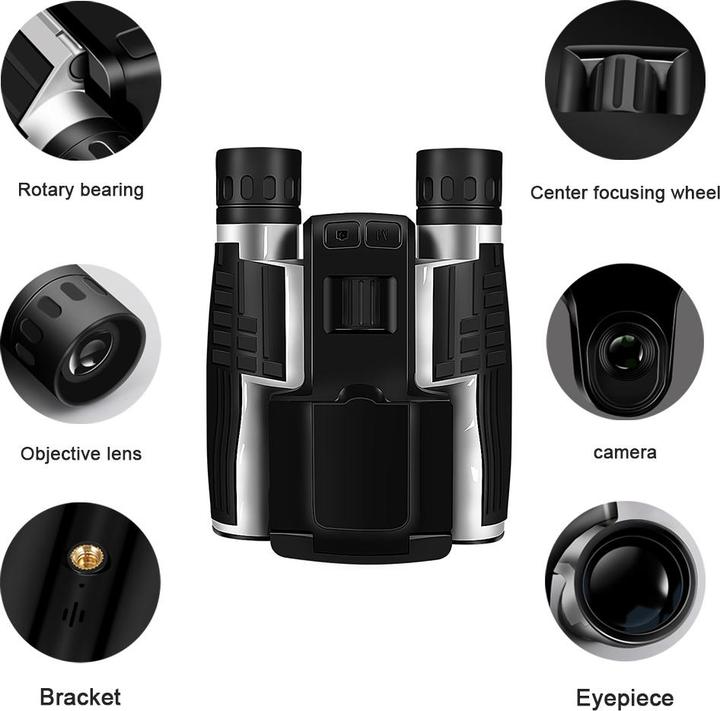 Actual product image Wellcraft Feldstecher mit Kamera und Display (12 x, 32 mm)
