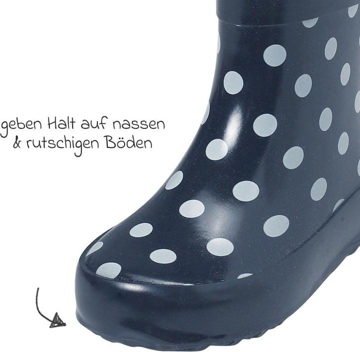 Produktbild Playshoes Kinder Gummistiefel Allover Punkte marine (22)