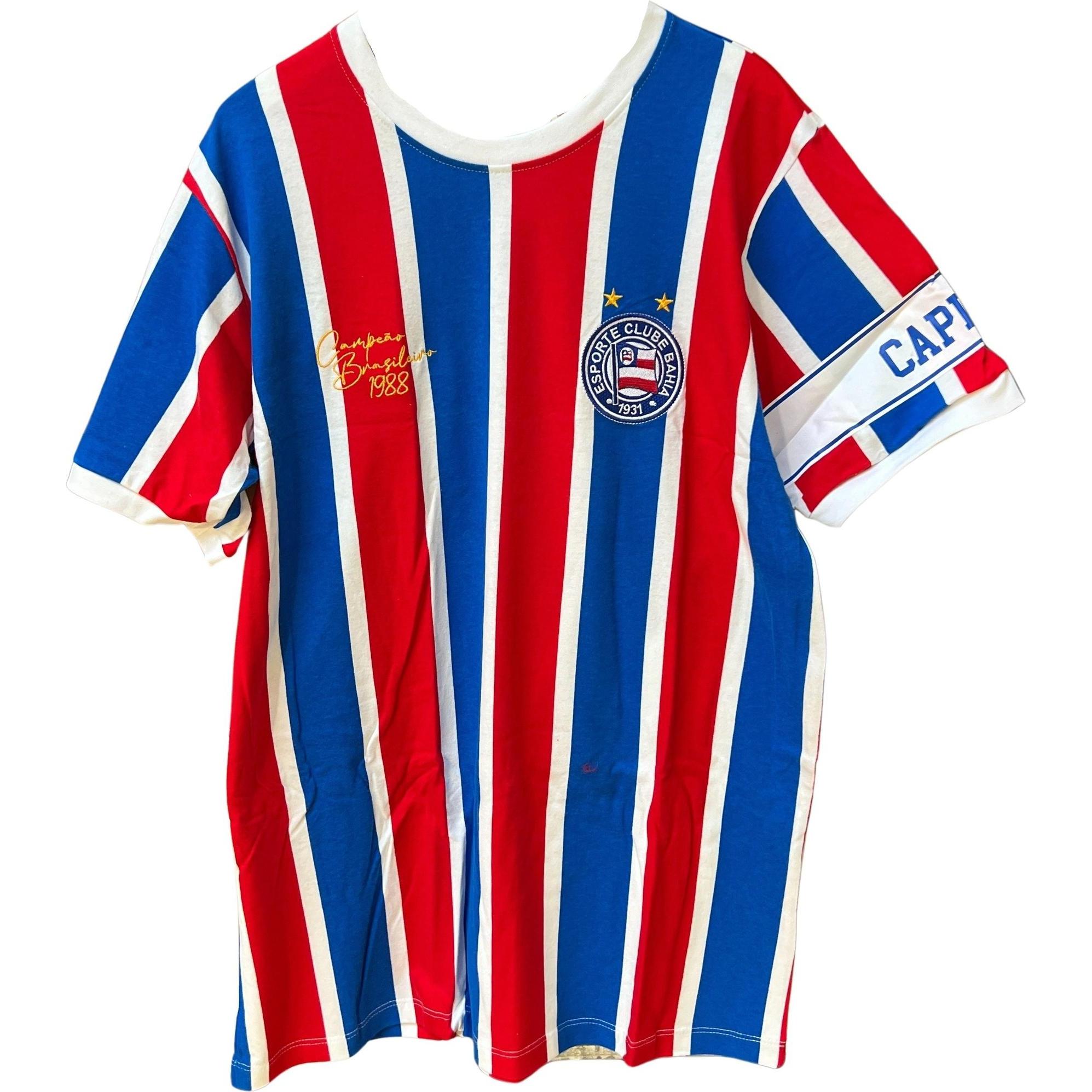 Retromania by Veris, Fussballtrikot, Kapitänstrikot Esporte Clube Bahia 1987/88 (M), Blau, M