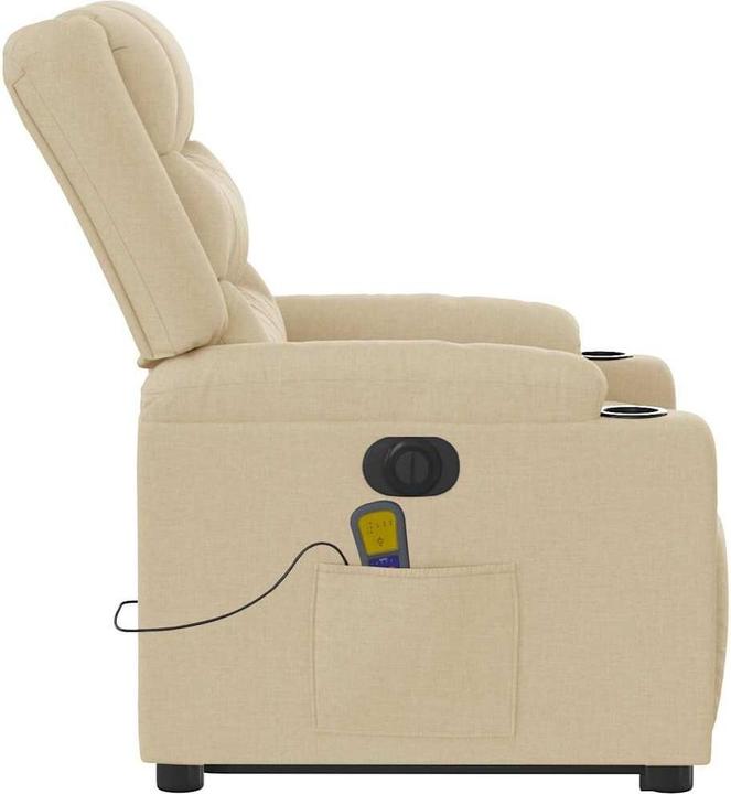 Immagine prodotto vidaXL Poltrona massaggiante elettrica con ausilio stand-up in tessuto crema