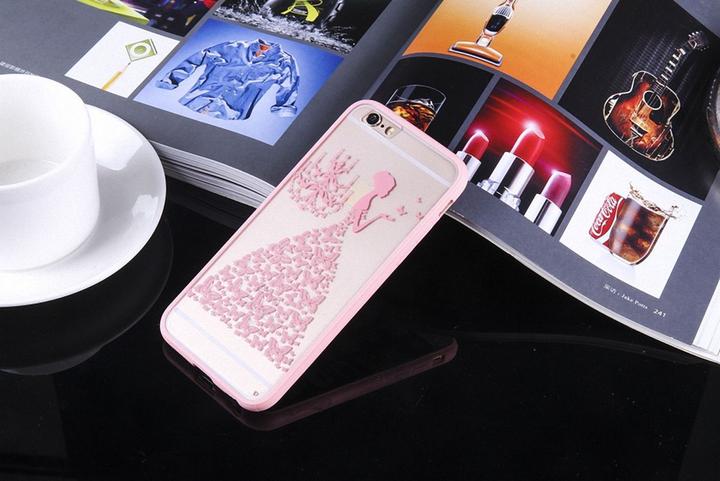 Produktbild König Design Apple iPhone 7 Handy Hülle Mandala Case Motiv Cover Schmetterling Frau Rosa Neu (Apple iPhone SE (2nd Gen), Apple iPhone 7)