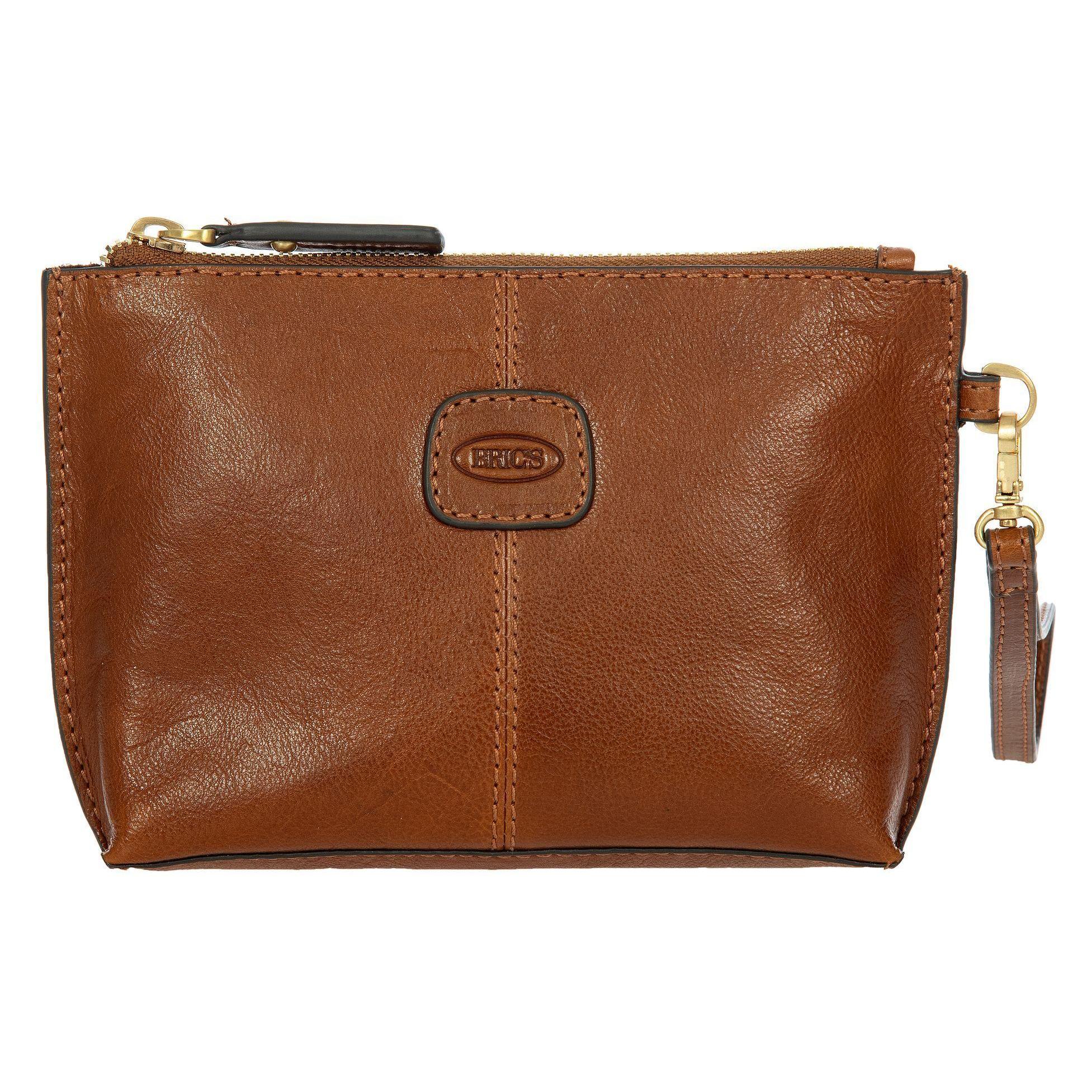 Brics, Damen, Handtasche, Volterra Clutch Tasche Leder 18 Cm, Braun