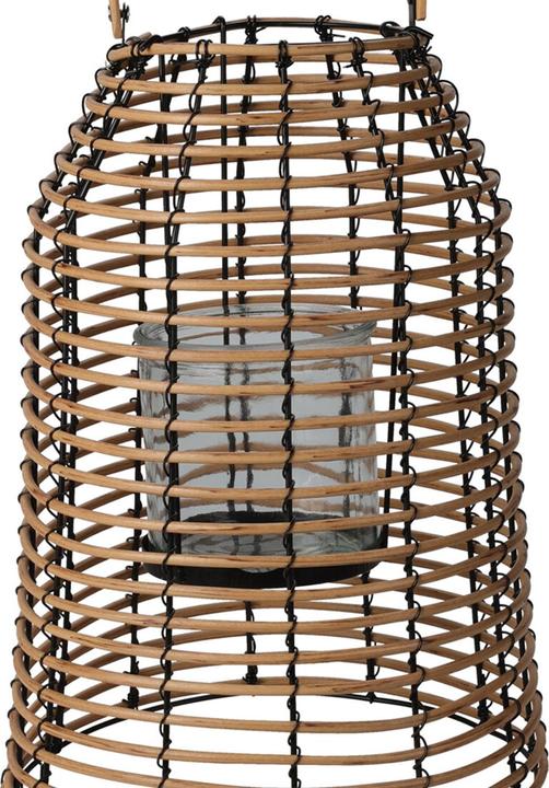 Produktbild Mojawo 3er Holz Laternen Set Windlicht Rattan Design rund H30/36/40cm (3 x)