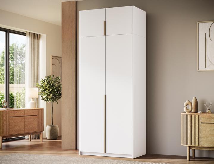Produktbild ADRK Furniture Bregma II Drehtürenschrank mit Aufsatz (100 x 58 x 250 cm)