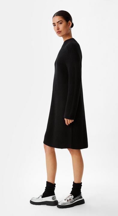 Image du produit Comma Kleid Geripptes Strickkleid aus Wollmix (36)
